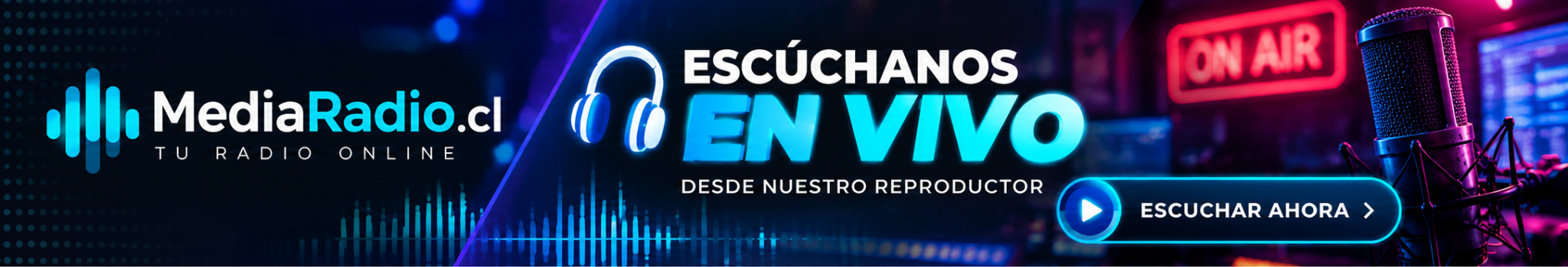 MediaRadio.cl, escúchanos en vivo. Escuchar ahora